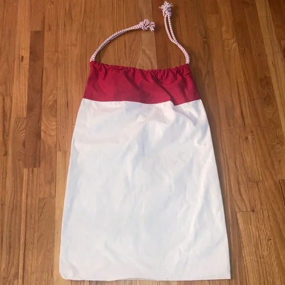 Holiday Christmas Bulb Dinosaur Canvas Cinch Sack Great Condition 20” W x 30” L - Picture 9 of 10